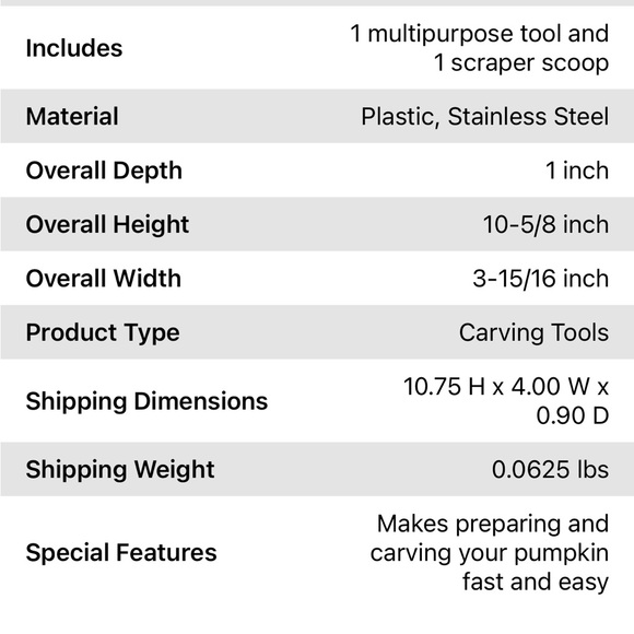 3/$15 NEW PUMPKIN MASTERS 4-in-1 Tool & Scraper Scoop™ Age 8 & up - Picture 8 of 15